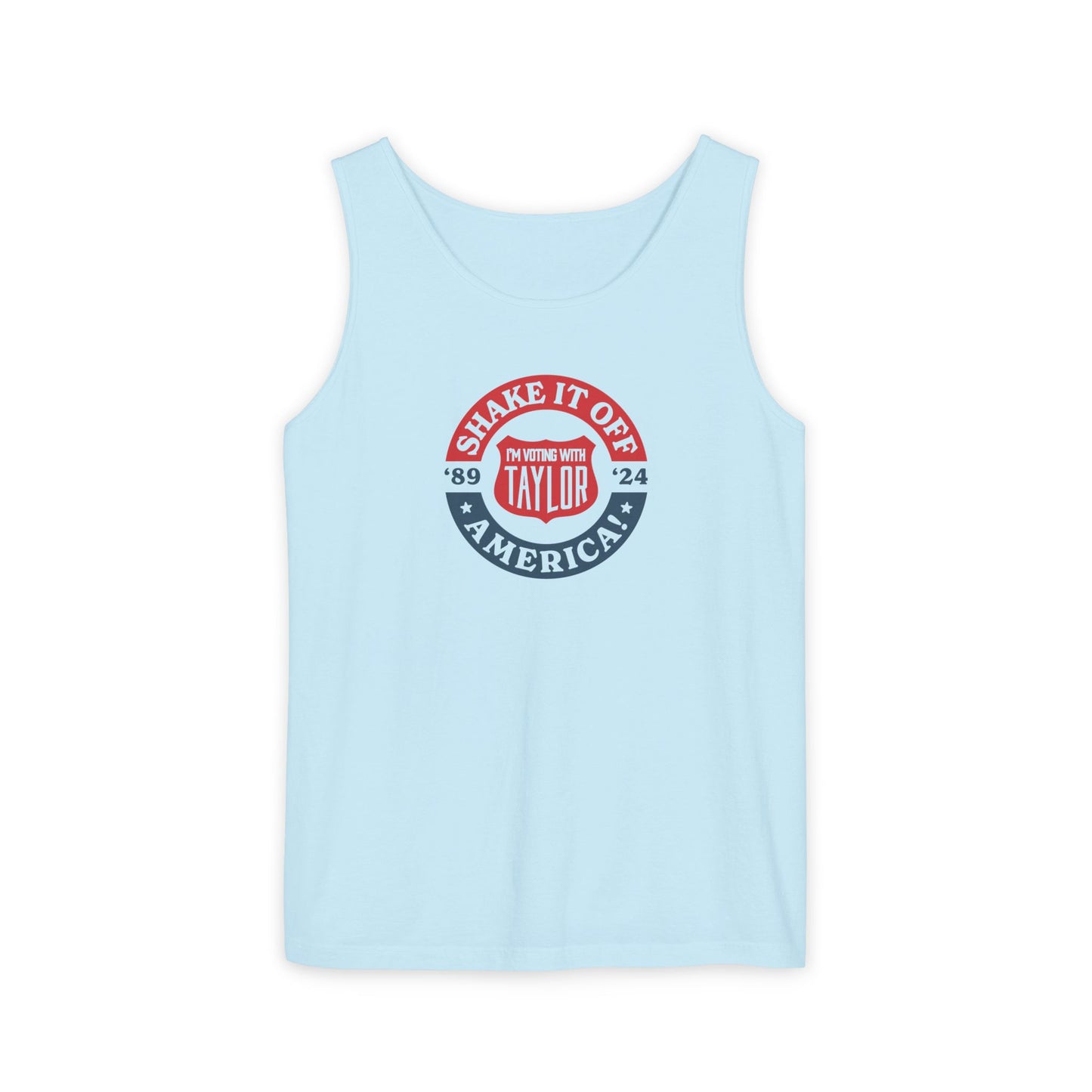 Schüttel es ab, Amerika! Garment-Dyed-Tanktop von Comfort Colors