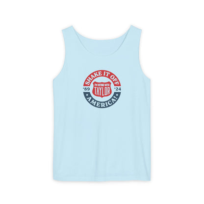 Schüttel es ab, Amerika! Garment-Dyed-Tanktop von Comfort Colors