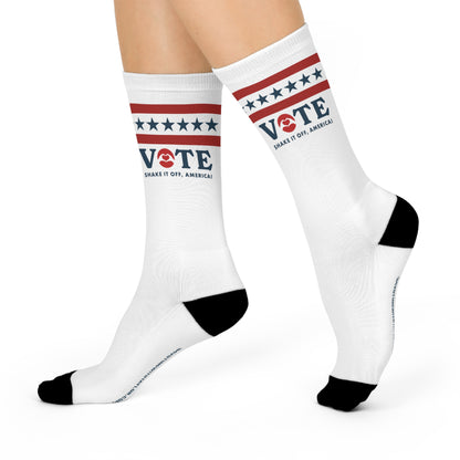 Vote! Cushioned Crew Socks