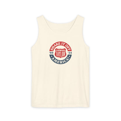 Schüttel es ab, Amerika! Garment-Dyed-Tanktop von Comfort Colors