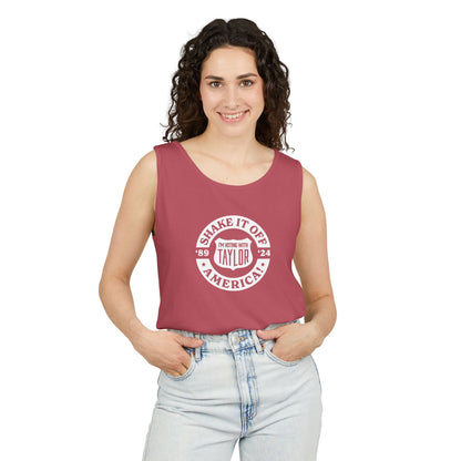 Schüttel es ab, Amerika! Garment-Dyed-Tanktop von Comfort Colors