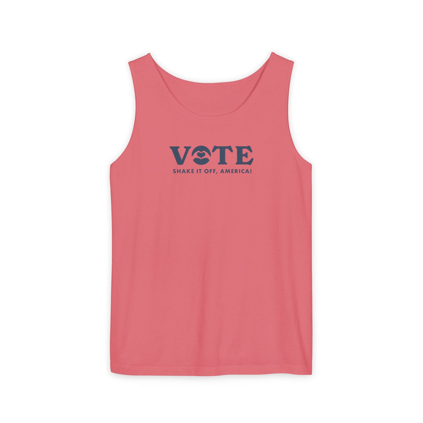 ¡Vota! Camiseta sin mangas teñida en prenda Comfort Colors