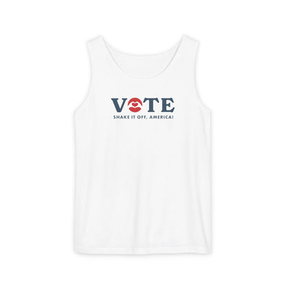 ¡Vota! Camiseta sin mangas teñida en prenda Comfort Colors