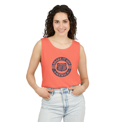 ¡Quítatelo de encima, Estados Unidos! Camiseta sin mangas teñida en prenda Comfort Colors