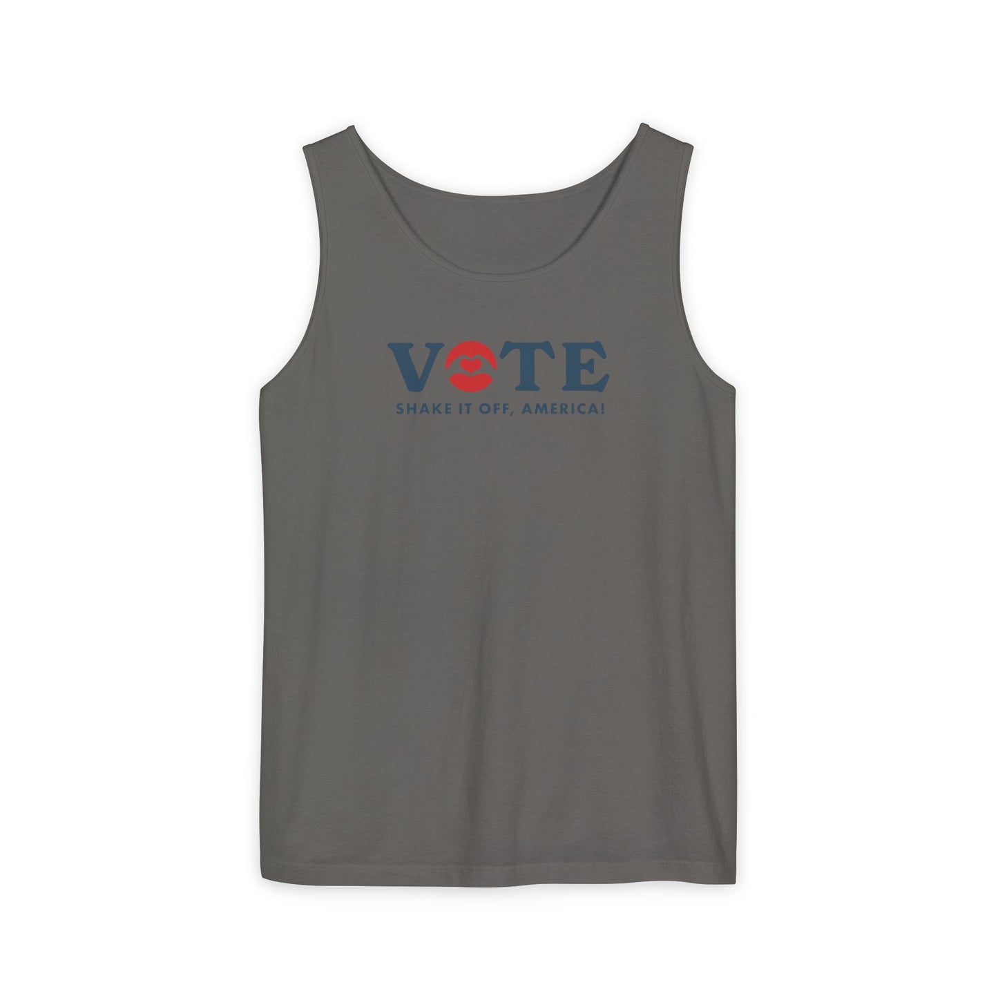 ¡Vota! Camiseta sin mangas teñida en prenda Comfort Colors