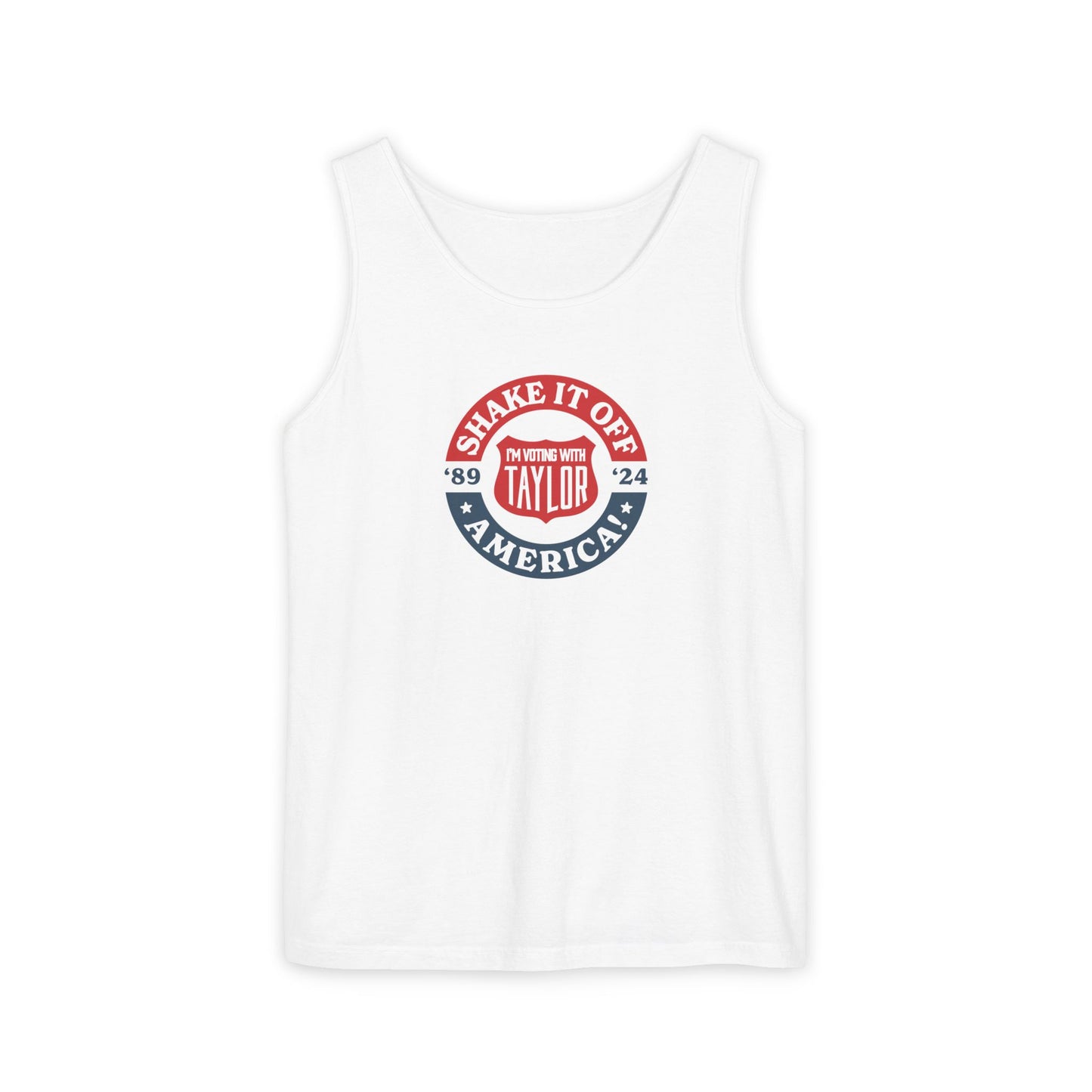 Schüttel es ab, Amerika! Garment-Dyed-Tanktop von Comfort Colors