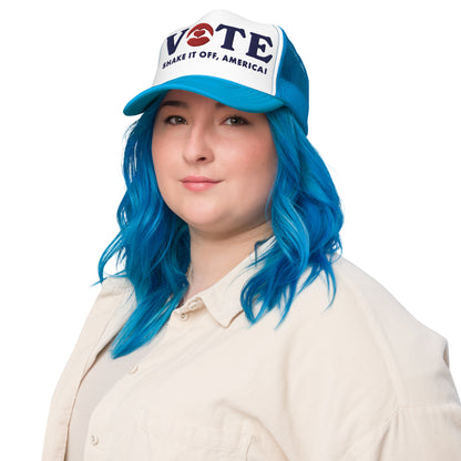 ¡Vota! Gorra de camionero de espuma