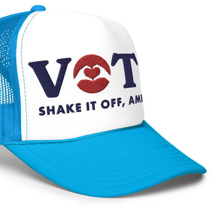 ¡Vota! Gorra de camionero de espuma