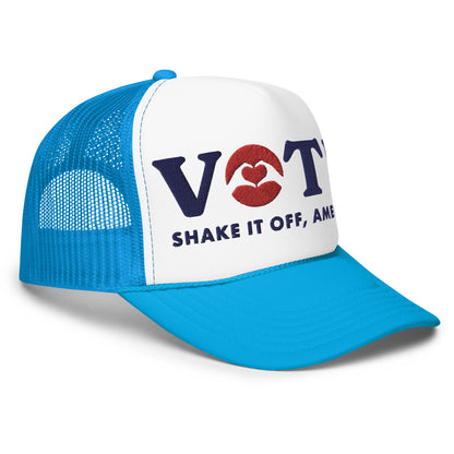 ¡Vota! Gorra de camionero de espuma