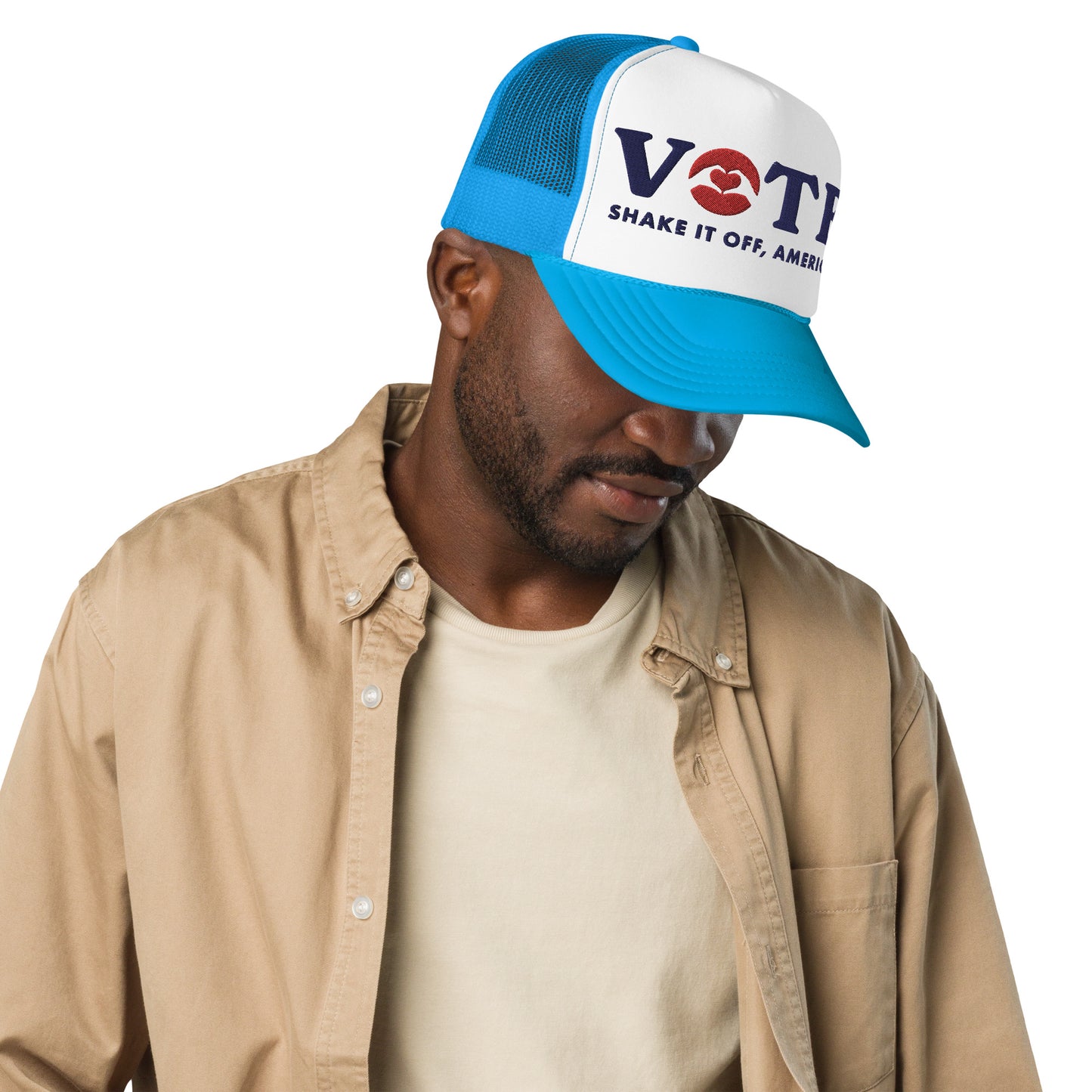 ¡Vota! Gorra de camionero de espuma