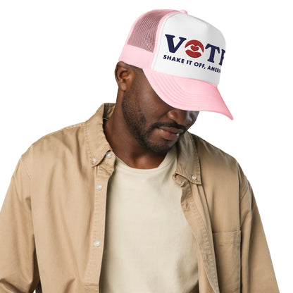 ¡Vota! Gorra de camionero de espuma