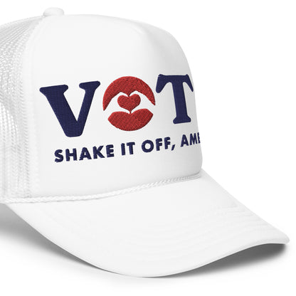 ¡Vota! Gorra de camionero de espuma