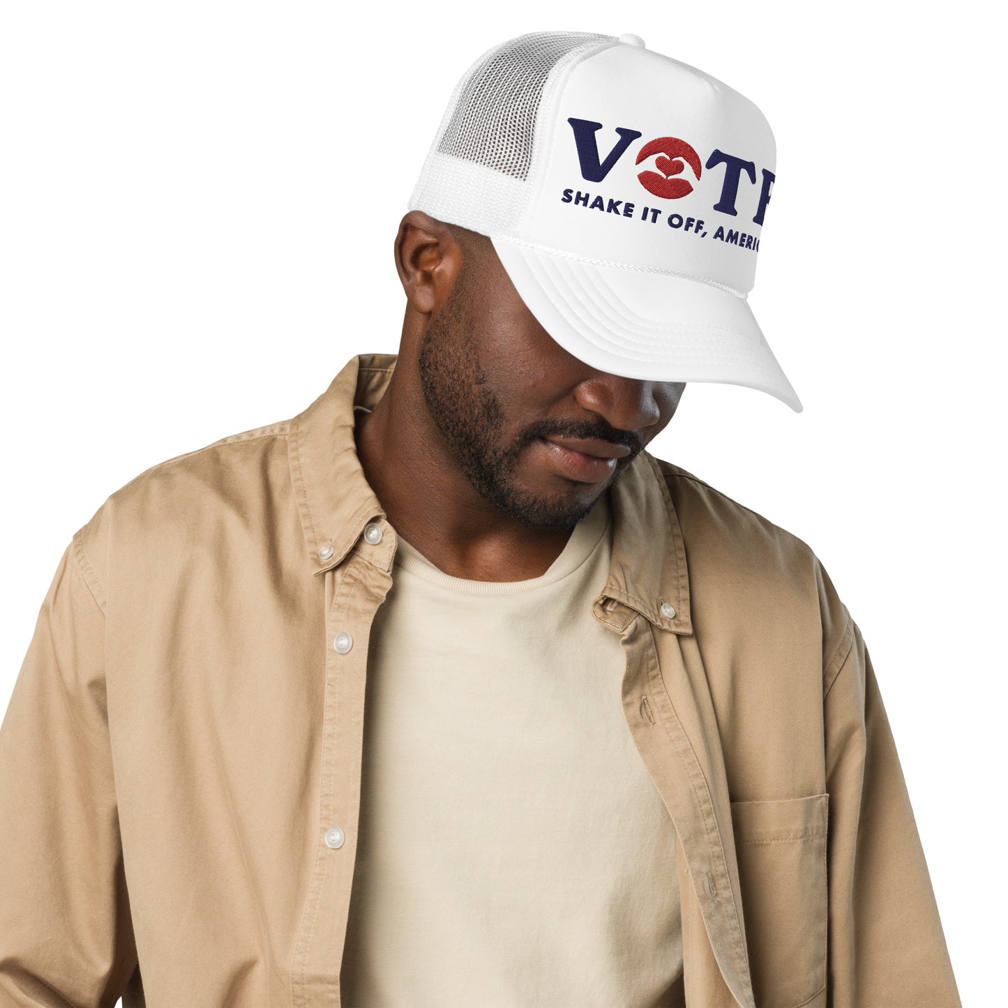 ¡Vota! Gorra de camionero de espuma