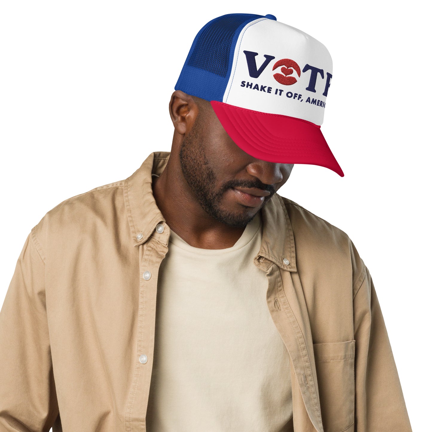 ¡Vota! Gorra de camionero de espuma